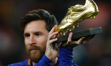 Messi festeggia la vittoria nel dicembre 2017!