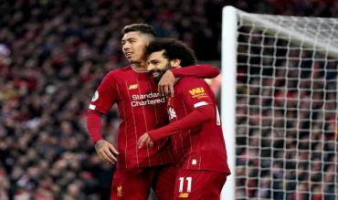 Salah e Firmino festeggiano un gol ad Anfield!