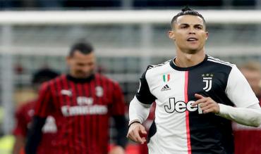 CR7 dopo un gol a San Siro