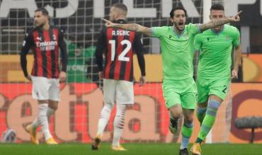 Un'esultanza di Milan-Lazio