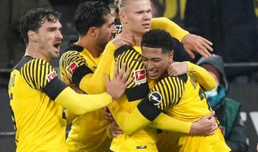L'esultanza del Dortmund
