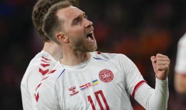 L'esultanza di Eriksen, di nuovo in gol con la Danimarca!