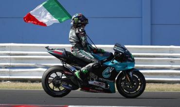 Morbidelli con la bandiera tricolore