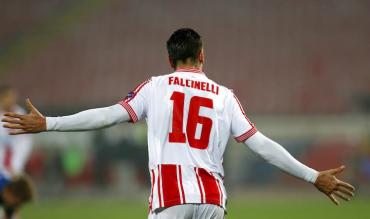 Diego Falcinelli con la maglia della Stella Rossa