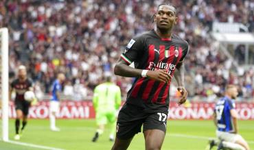 L'esultanza di Leao al derby!
