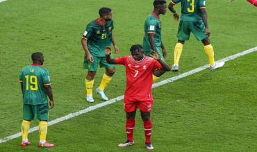 Embolo, dopo il gol al Camerun