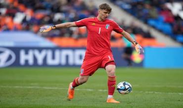 Sebastiano Desplanches, portiere dell'Under 20 Azzurra