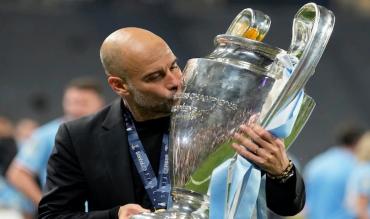 Guardiola, dopo aver vinto la Champions contro l'Inter