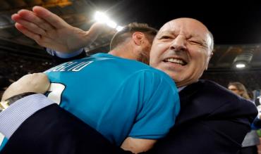 Marotta festeggia all'Olimpico di Roma