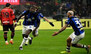 Thuram esulta dopo il gol nel derby!