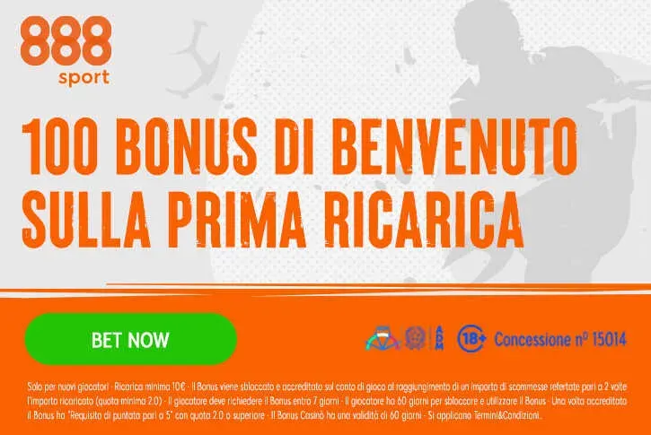 Il bonus di benvenuto di 888sport!