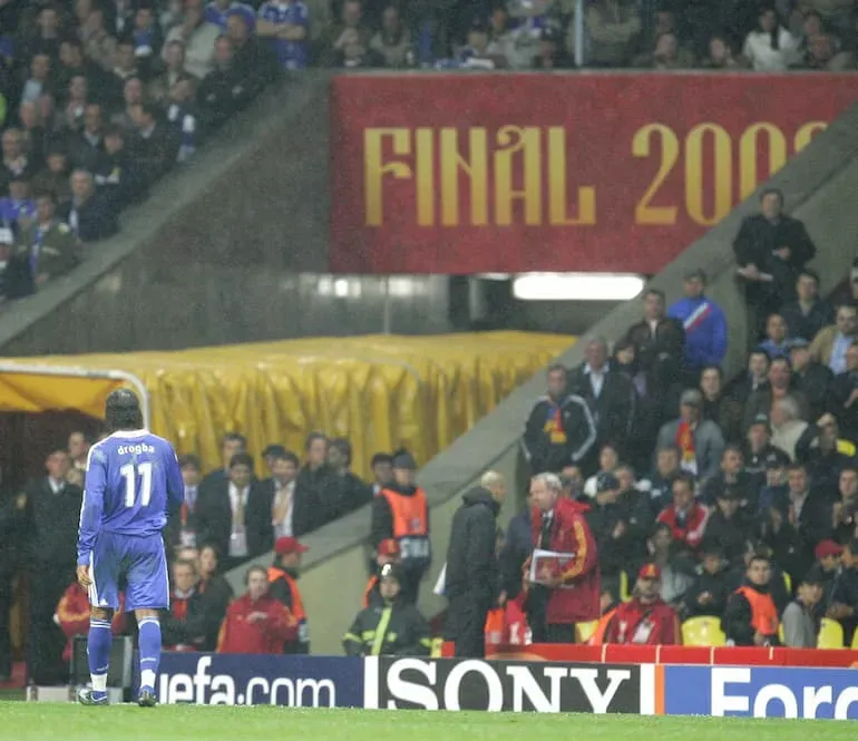Un'immagine di United - Chelsea a Mosca!