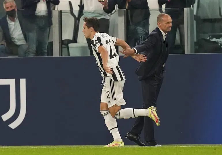 L'esultanza di Federico Chiesa dopo il gol al Chelsea!