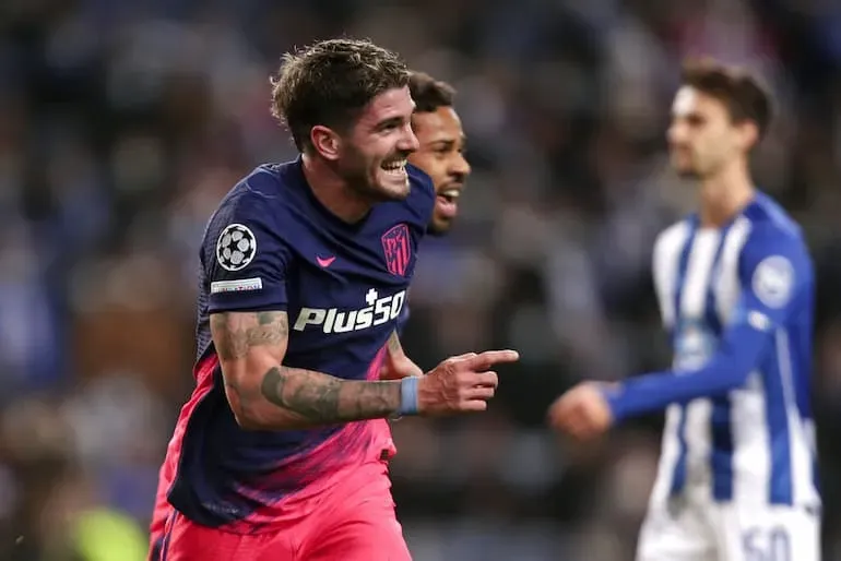De Paul esulta dopo un gol in Champions!