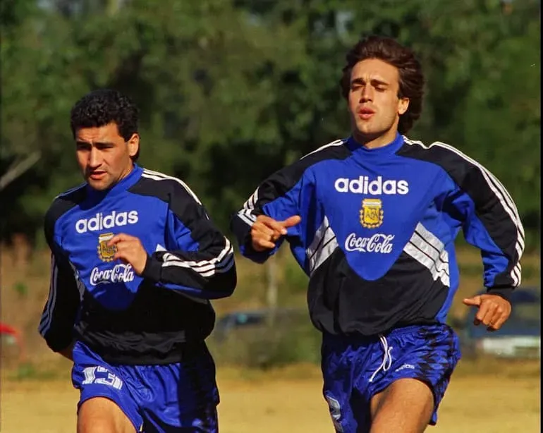 Batigol in allenamento con la sua Argentina!