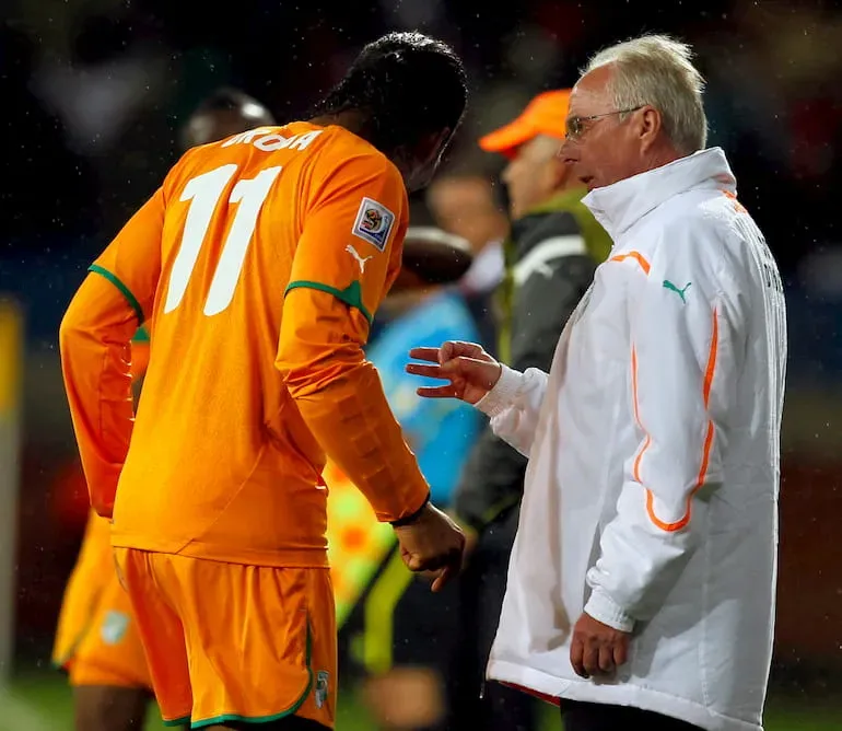 Eriksson con Drogba!