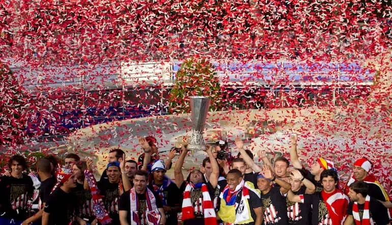 L'Atletico Madrid festeggia l'Europa League, vinte con un Over 2.5; 3-0, infatti, il risultato finale!