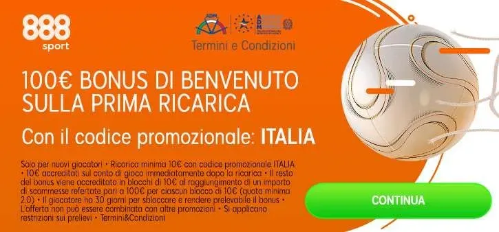 Il bonus di benvenuto di 888sport!