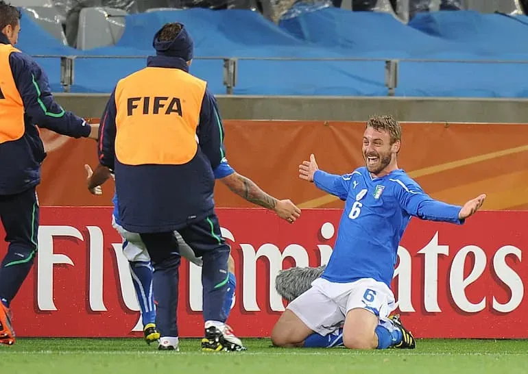 L'esultanza di De Rossi in Nazionale