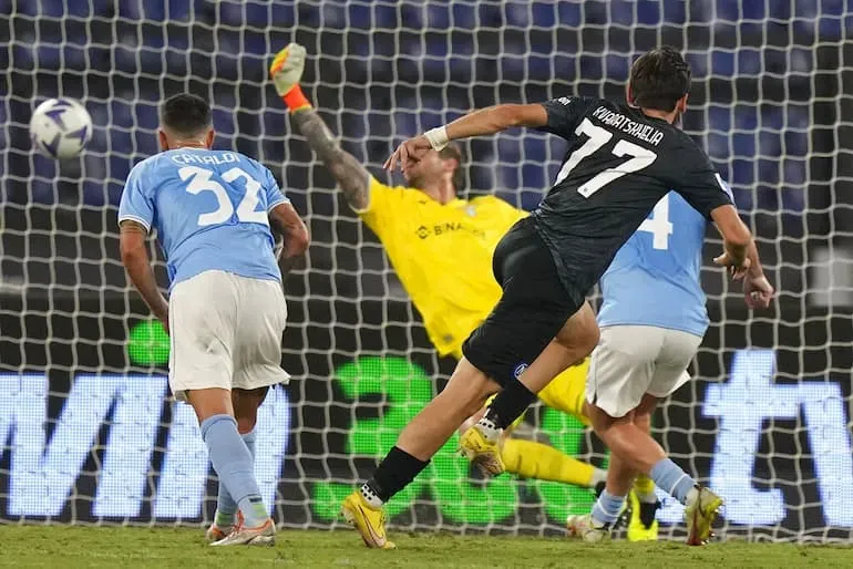 Kvaratskhelia in gol all'Olimpico!