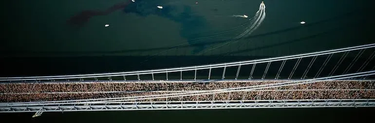 Un'immagine dall'alto della Maratona di New York!
