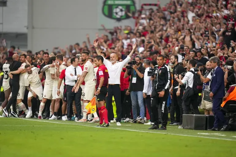 Pioli al fischio finale di Reggio Emilia!