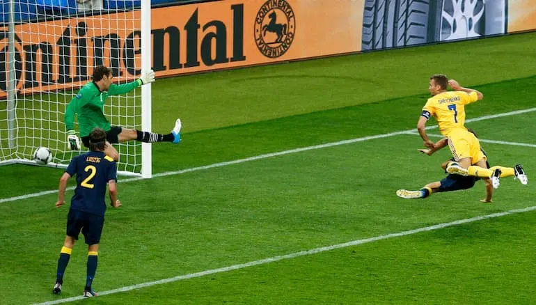 Sheva in gol di testa contro la Svezia!