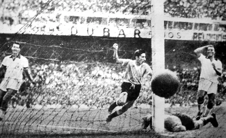 Ghiggia in gol al Maraca
