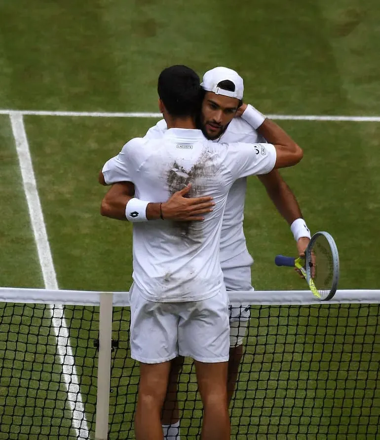 Berrettini al termine della finale di Wimbledon 2021